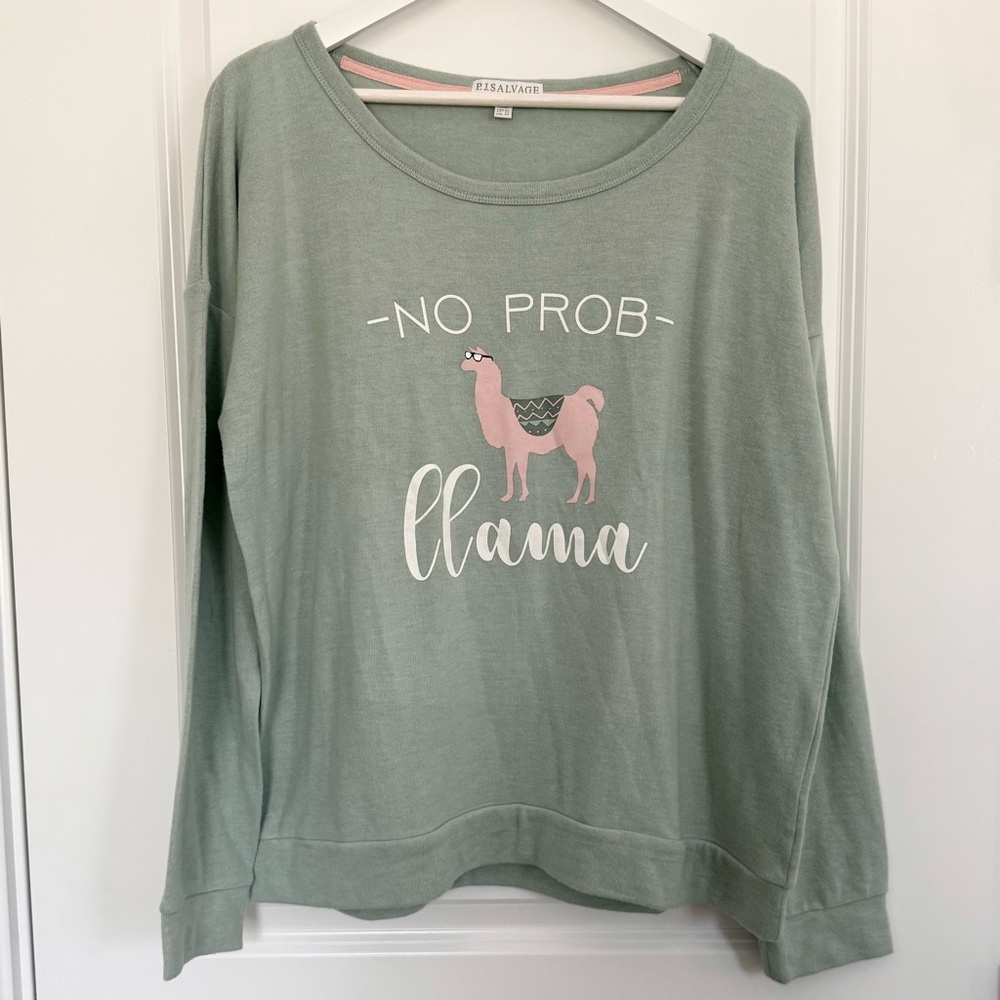 PJ Salvage Llama Pullover